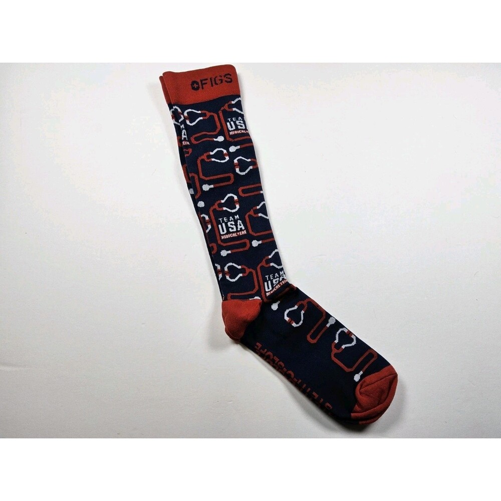 FIGS Compression Team USA Medical Team Olympics Steth-O-Slope Ski Socks Size L